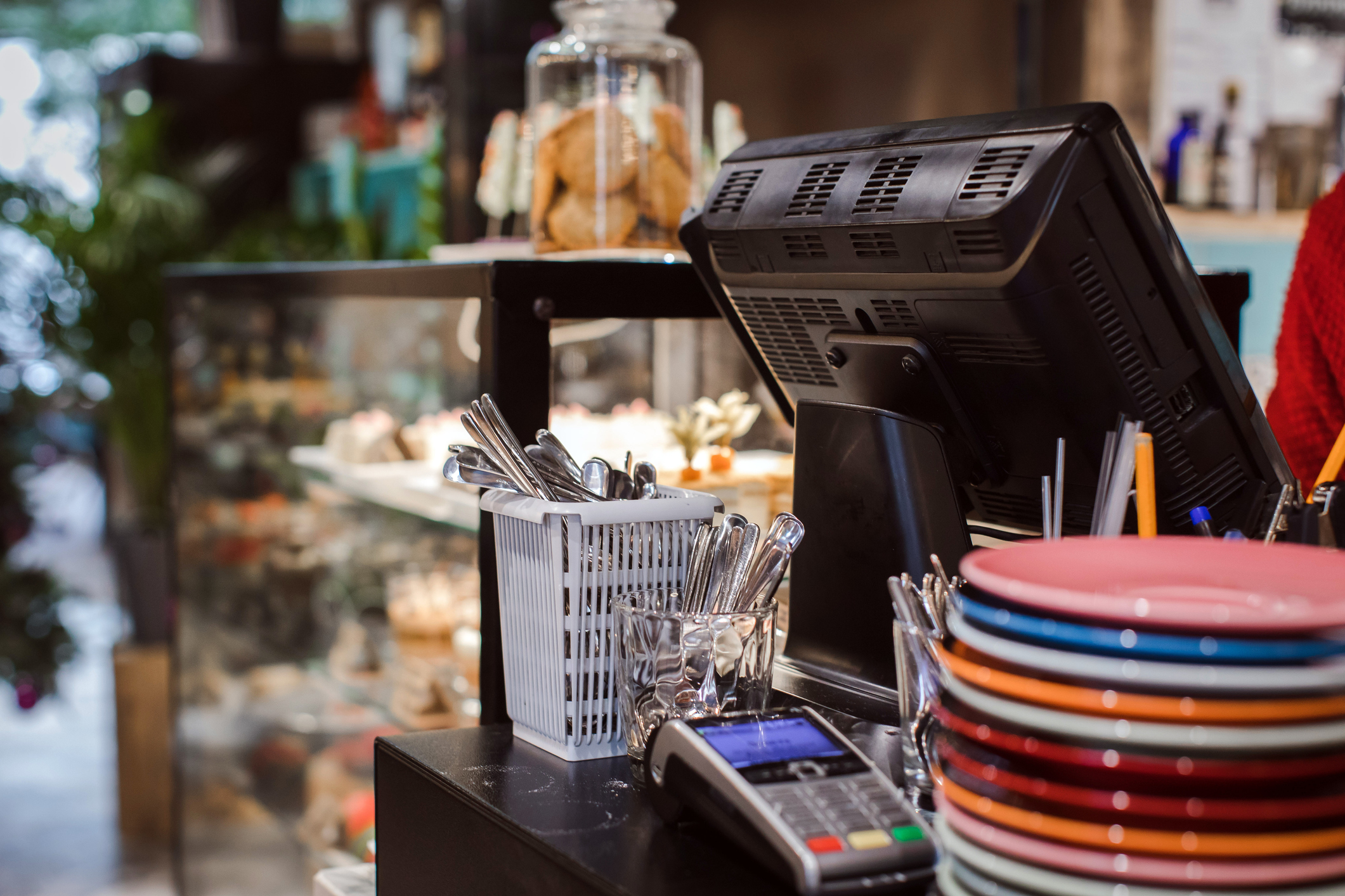 Working area in cafe